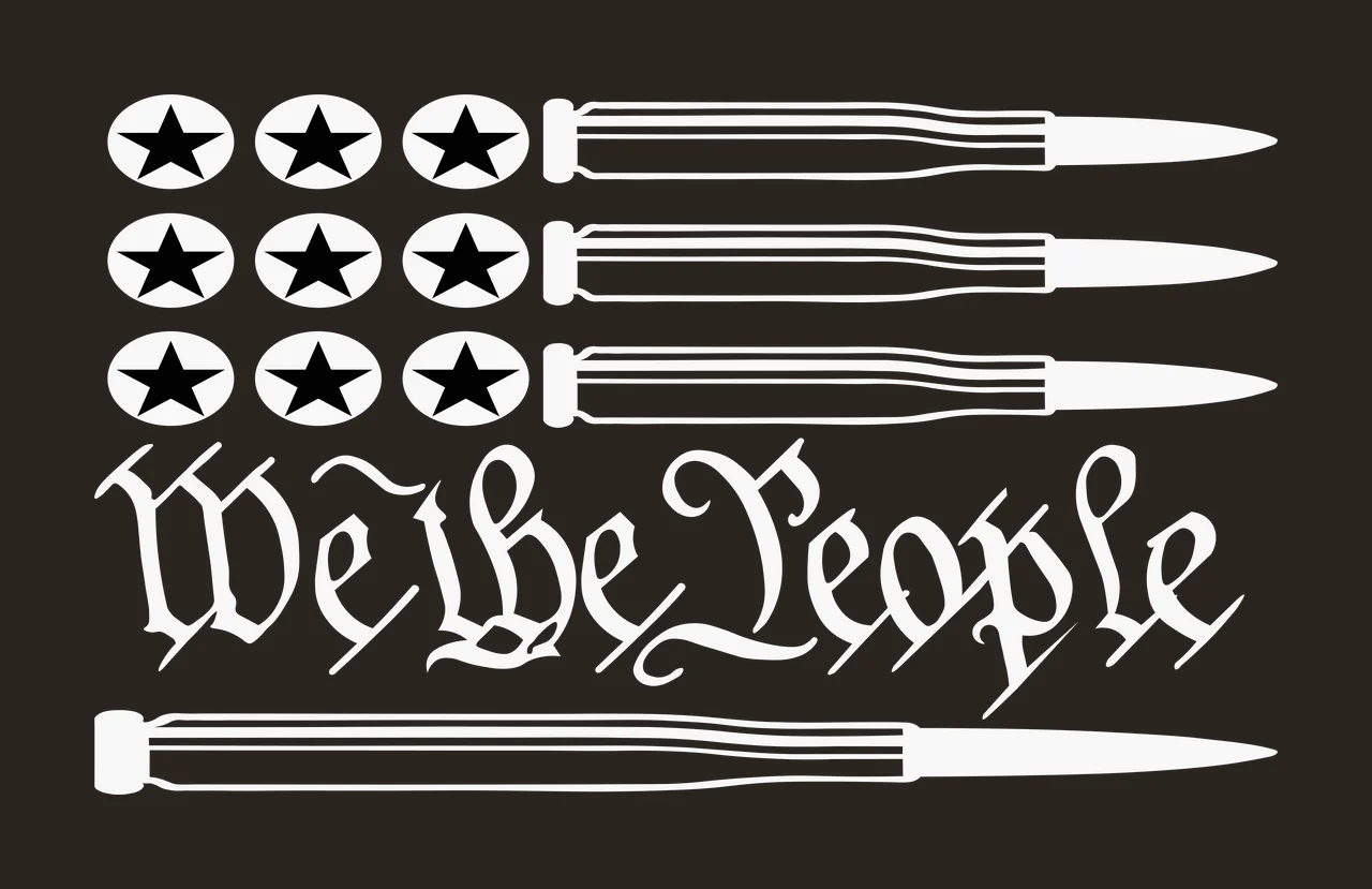We The People Bullet Flag Design variation combining bullets contrast preview thumbnail