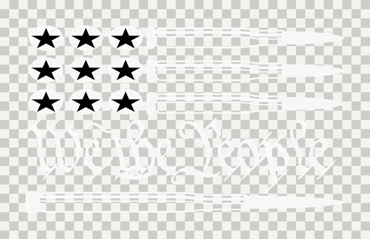 We The People Bullet Flag Design variation combining bullets transparency and detail preview thumbnail