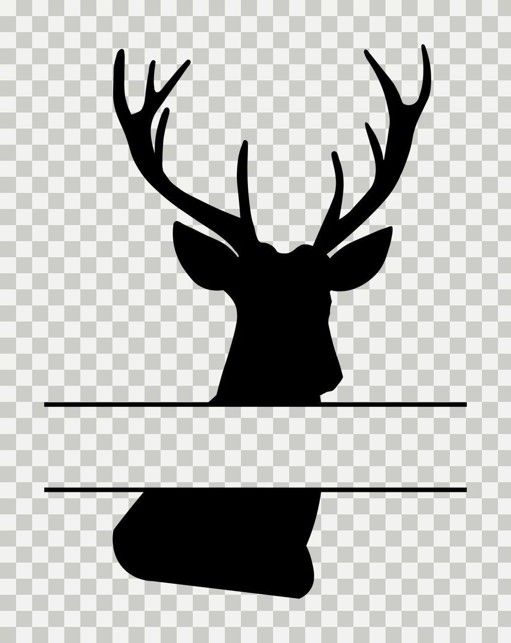 Can Glass Wrap Deer With Head And Antlers transparency and detail preview thumbnail