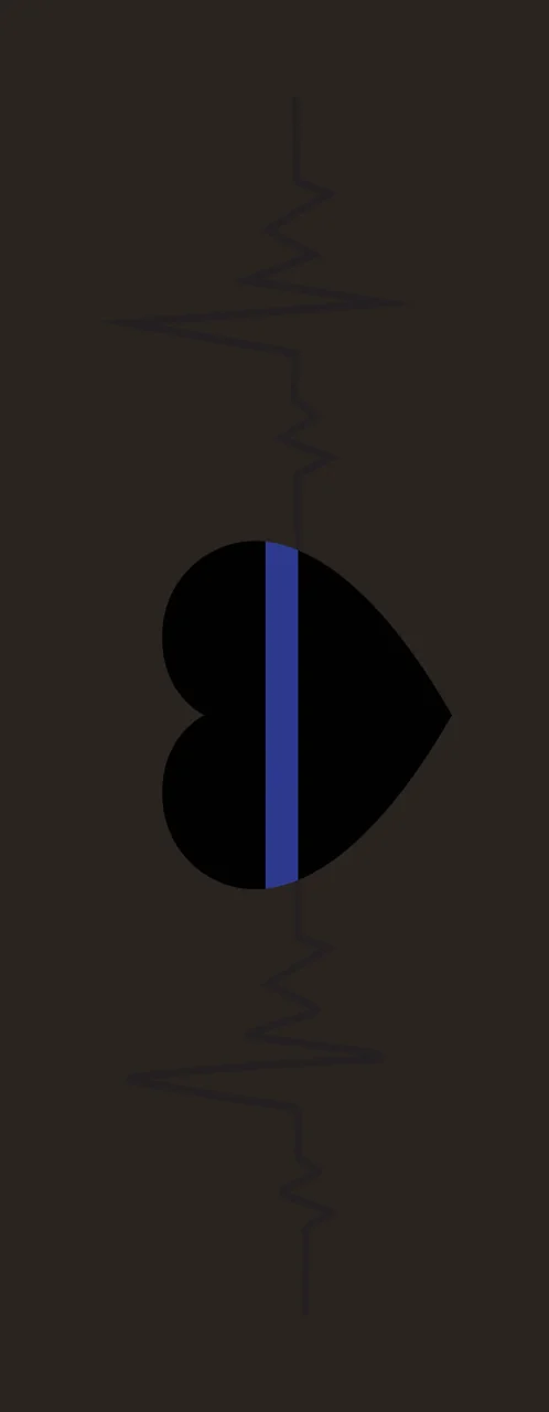 Heart Icon Integrated Into A Vertical Heartbeat Line graphic contrast preview thumbnail