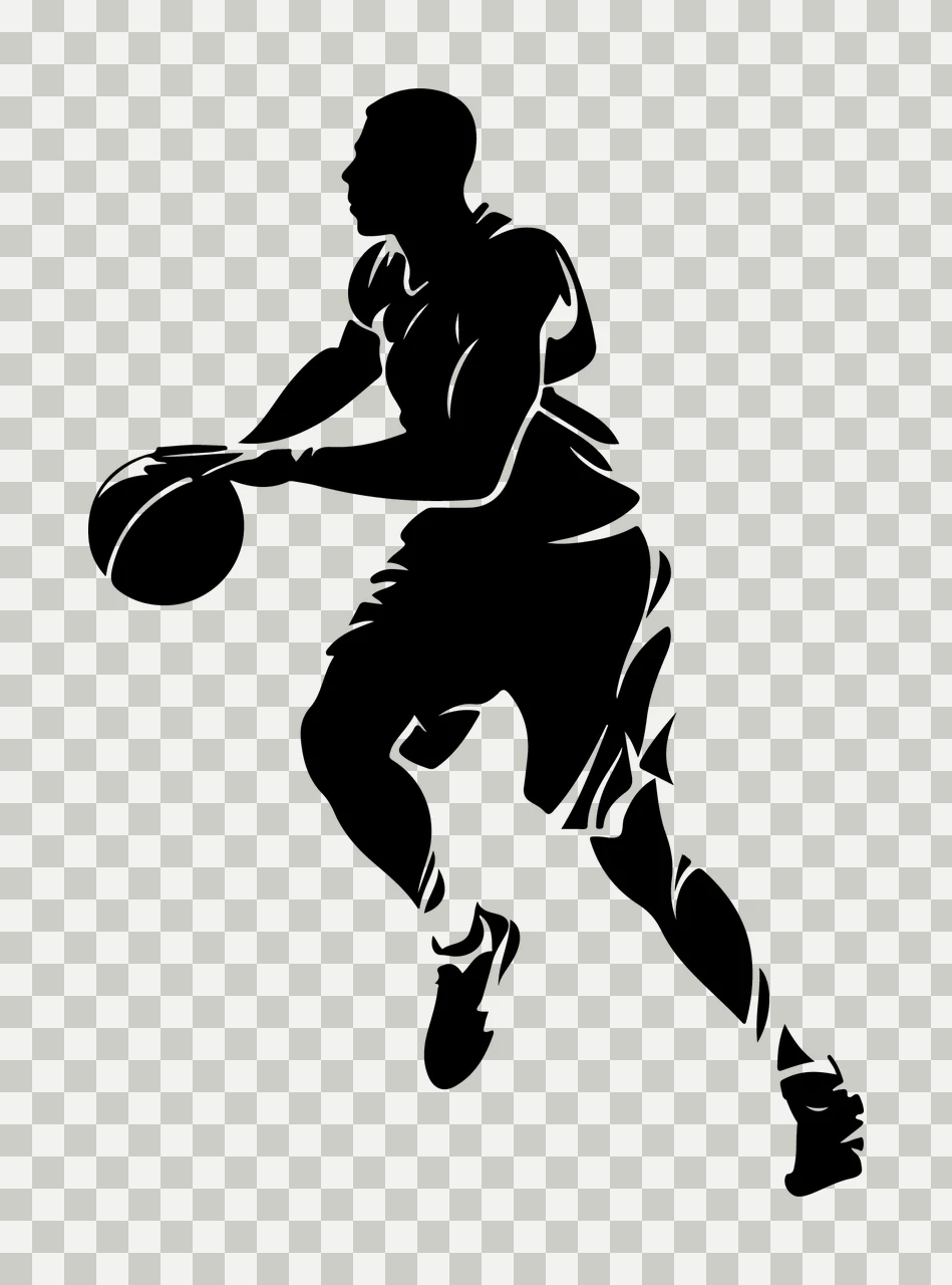 Can Glass Wrap Person Dribbling With Black transparency and detail preview thumbnail