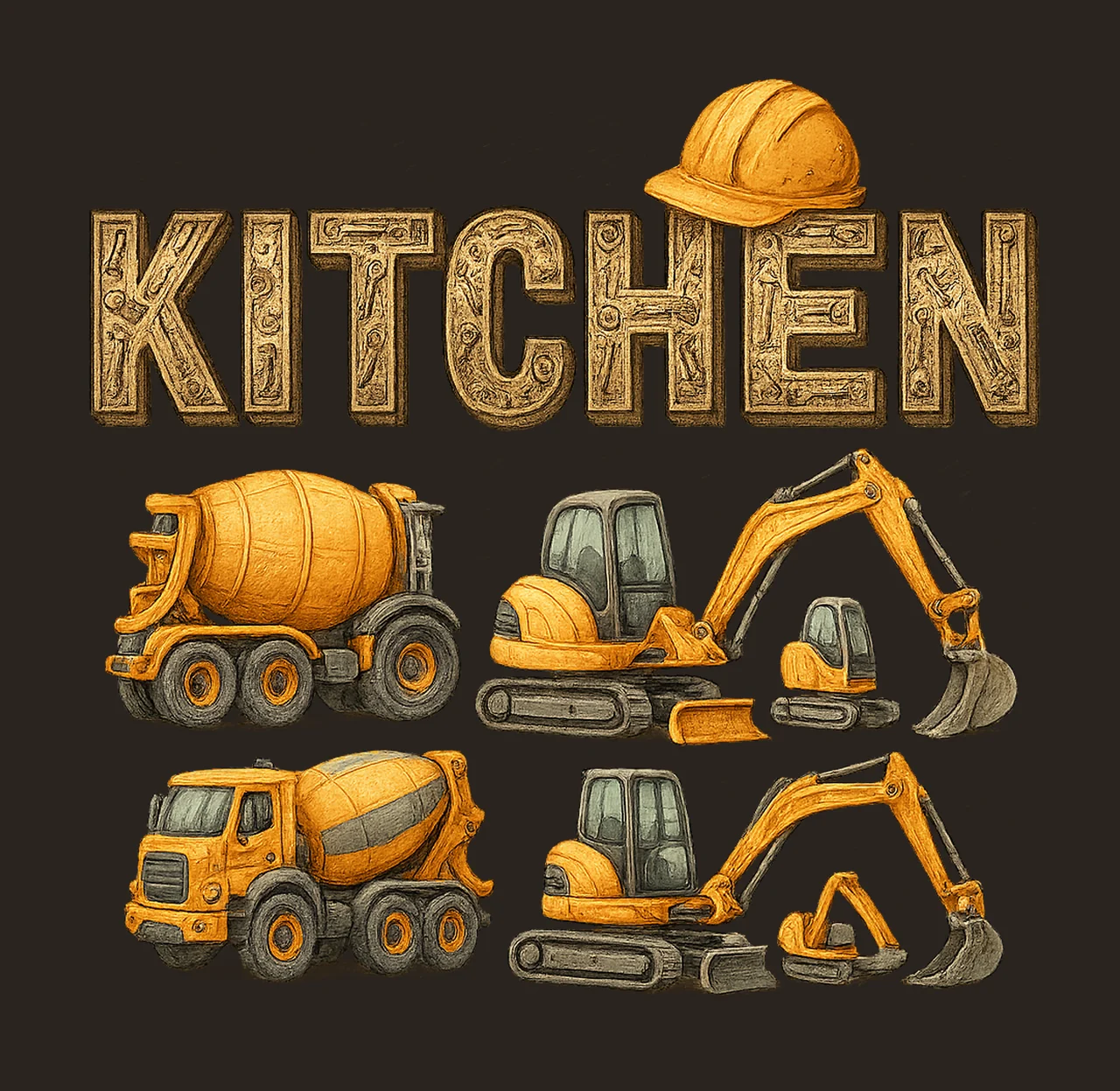 Brother Construction Trucks Off Road Truck Artwork Dirt Boy contrast preview thumbnail