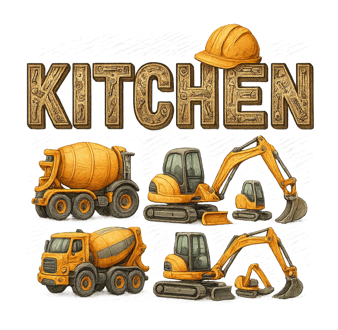 Brother Construction Trucks Off Road Truck Artwork Dirt Boy