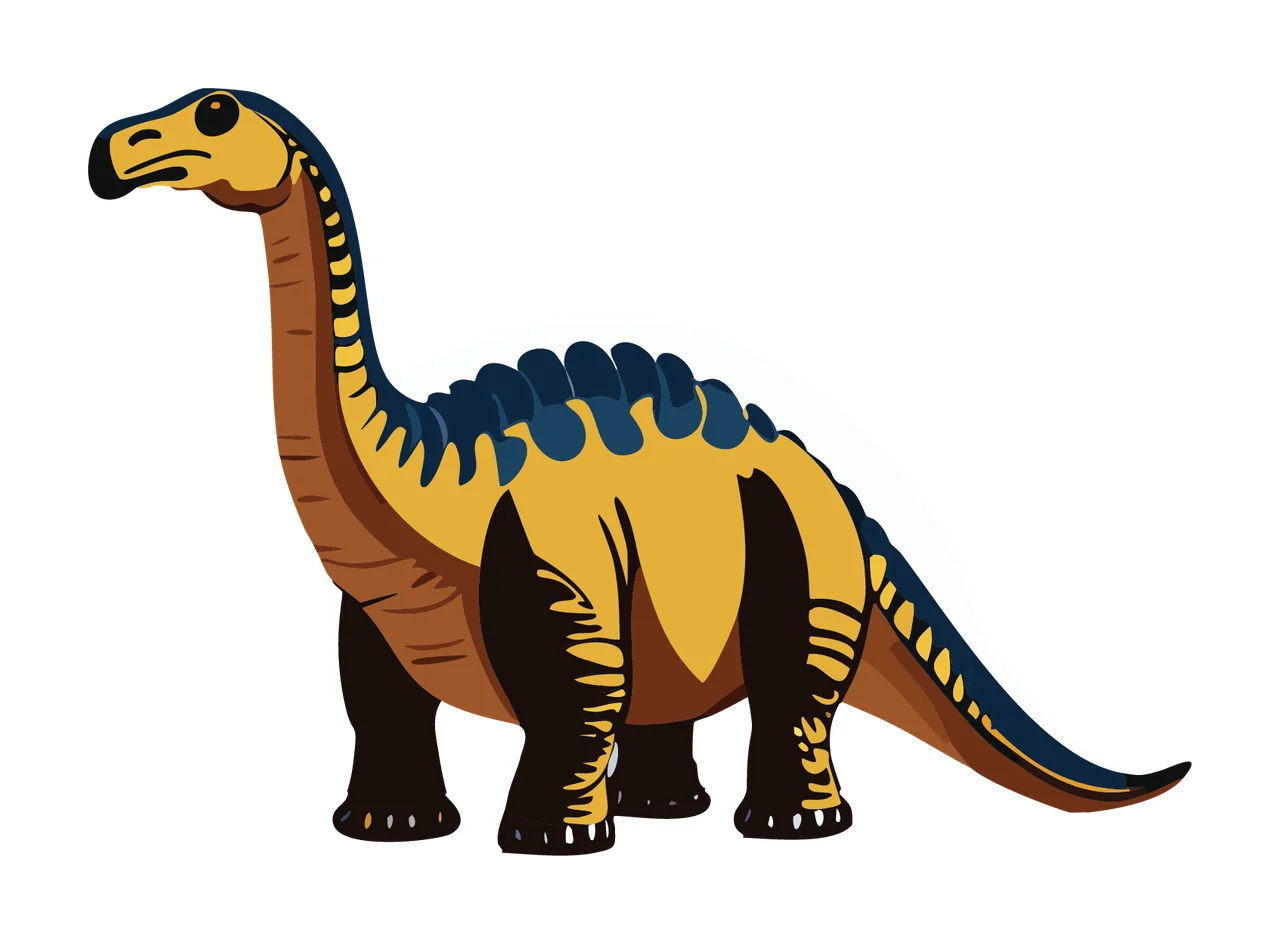 Dinosaur Silhouette With Internal Lines standing graphic outline