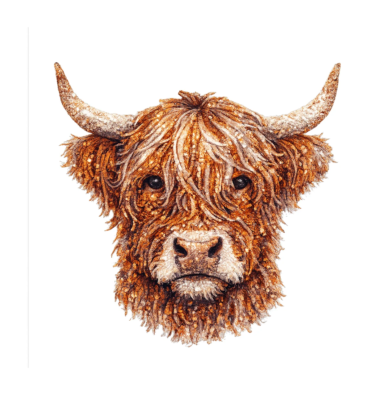 Highland Cowgirl Western Sublimation Sequin Design Cow Lover