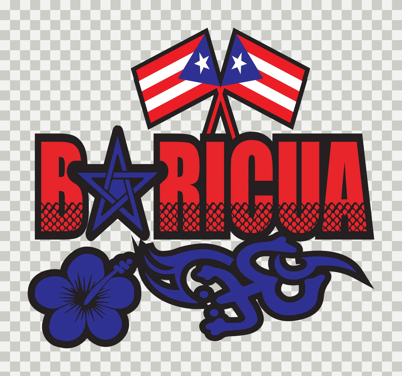 Barista Text With Coffee Elements flags star flower swirls transparency and detail preview thumbnail