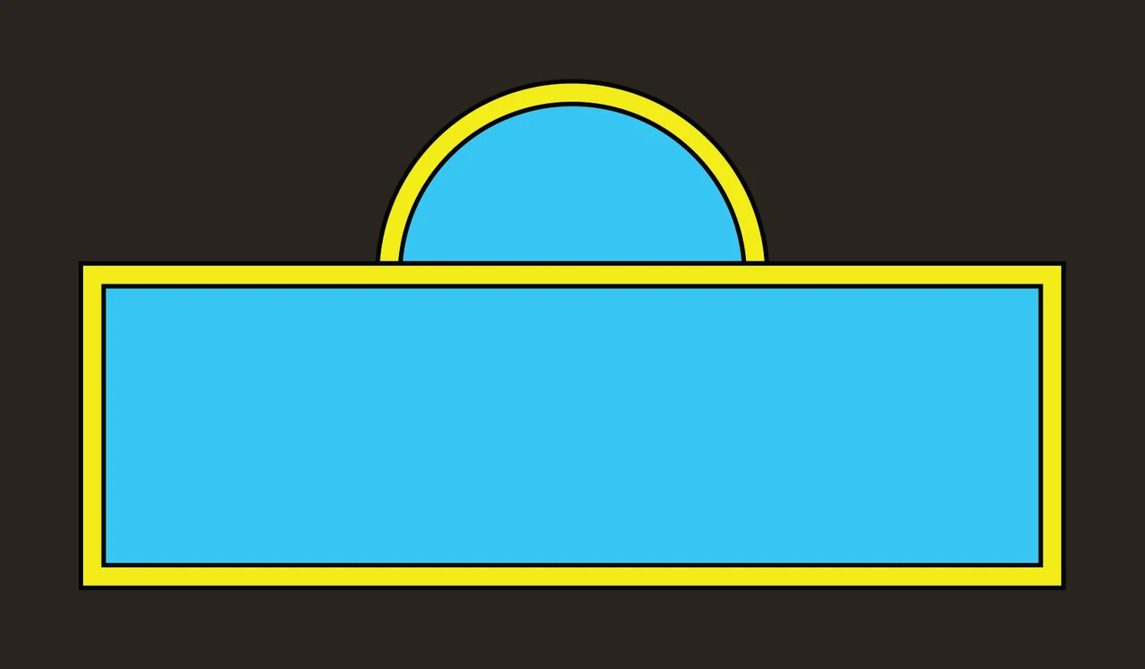 Sign Simple Black Silhouette Of A Road rectangular base semi circle contrast preview thumbnail