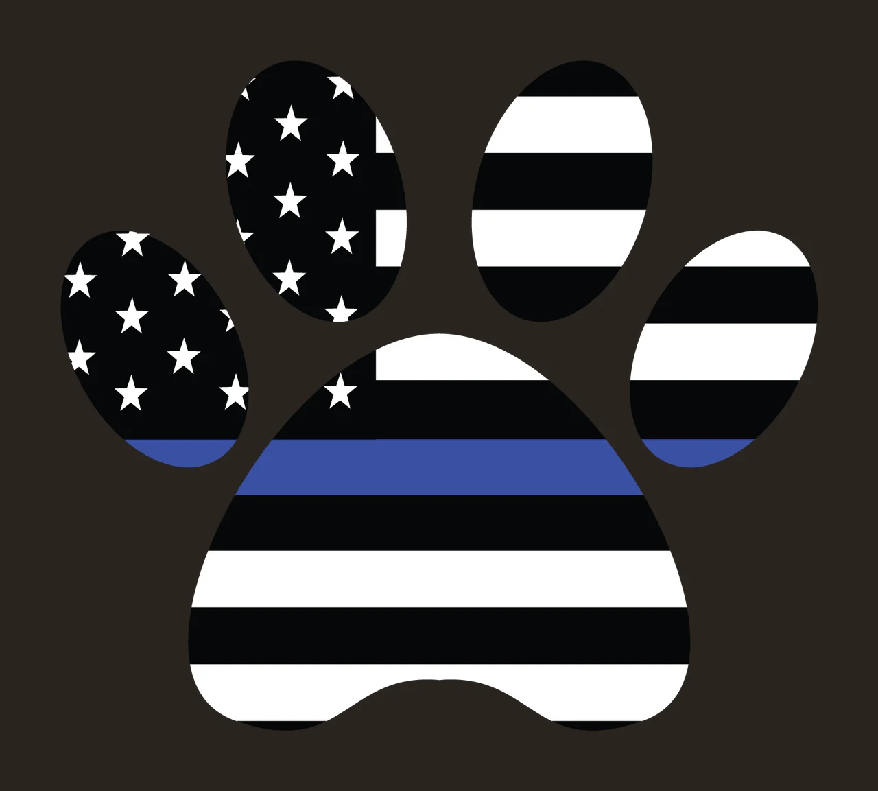 Keychain Animal Paw Print With Star Texture imprinting stars contrast preview thumbnail