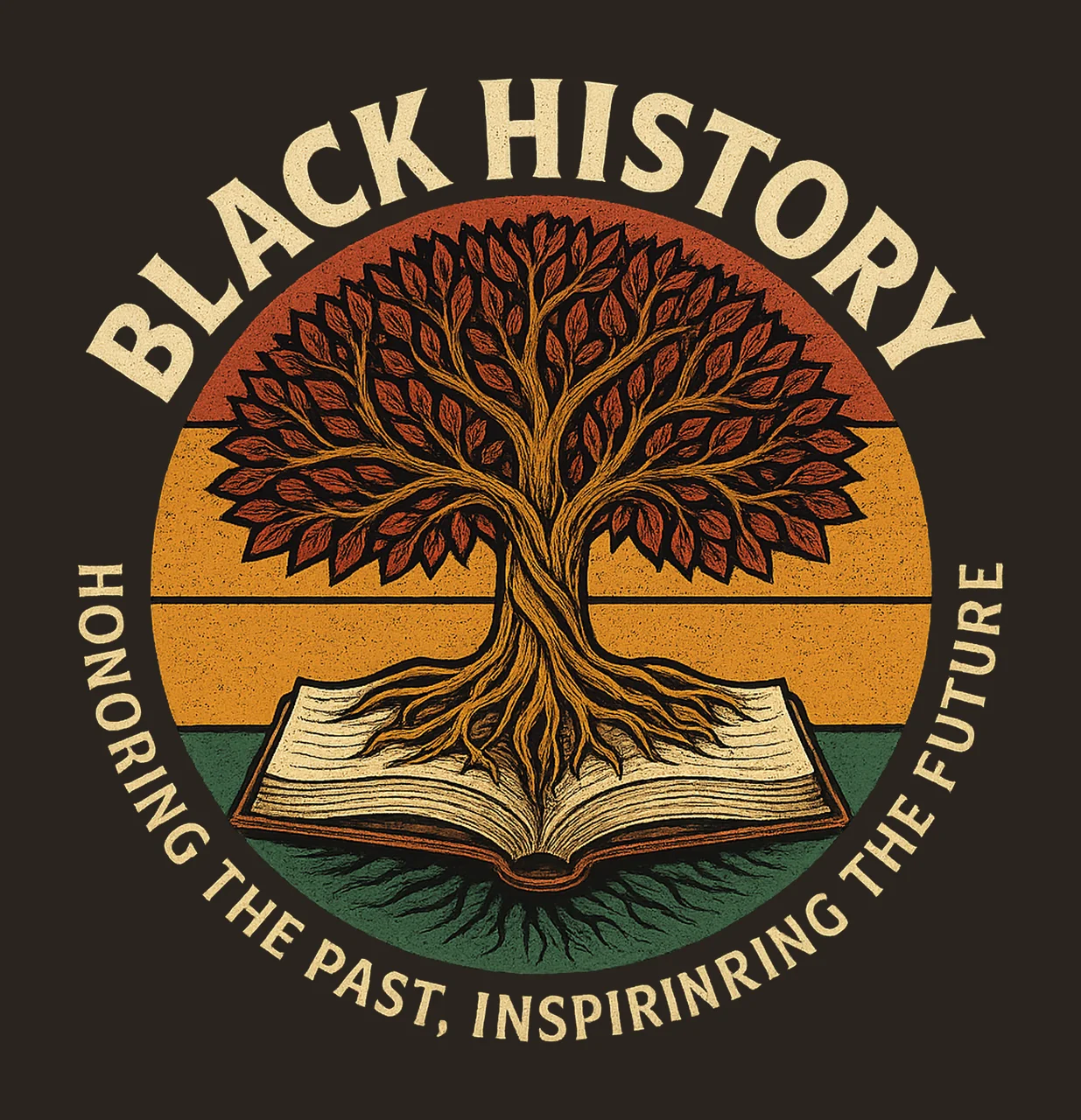Black History Month Tree African Heritage Design contrast preview thumbnail