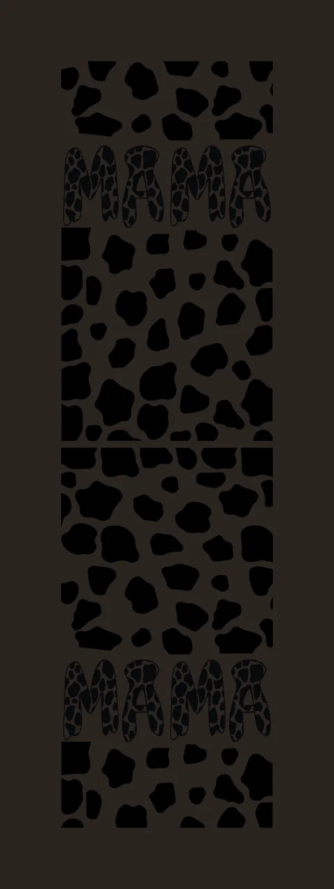 Mama Mama Text On Animal Print Pattern tiling black white plain contrast preview thumbnail