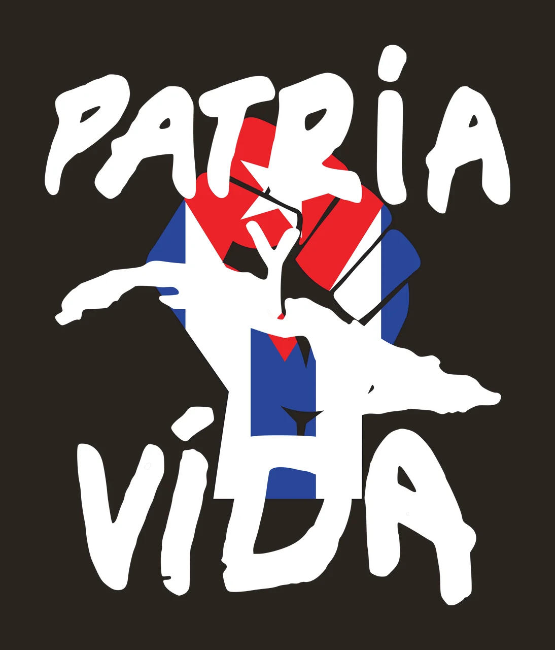 Patria Y Vida Raised Fist Graphic clenched black white protest contrast preview thumbnail