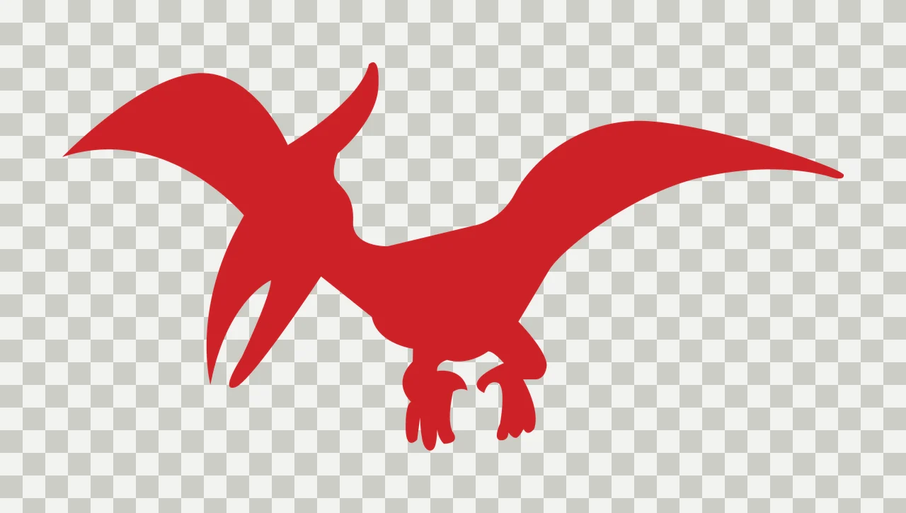 Prehistoric Flying Reptile With Claws And Beak transparency and detail preview thumbnail