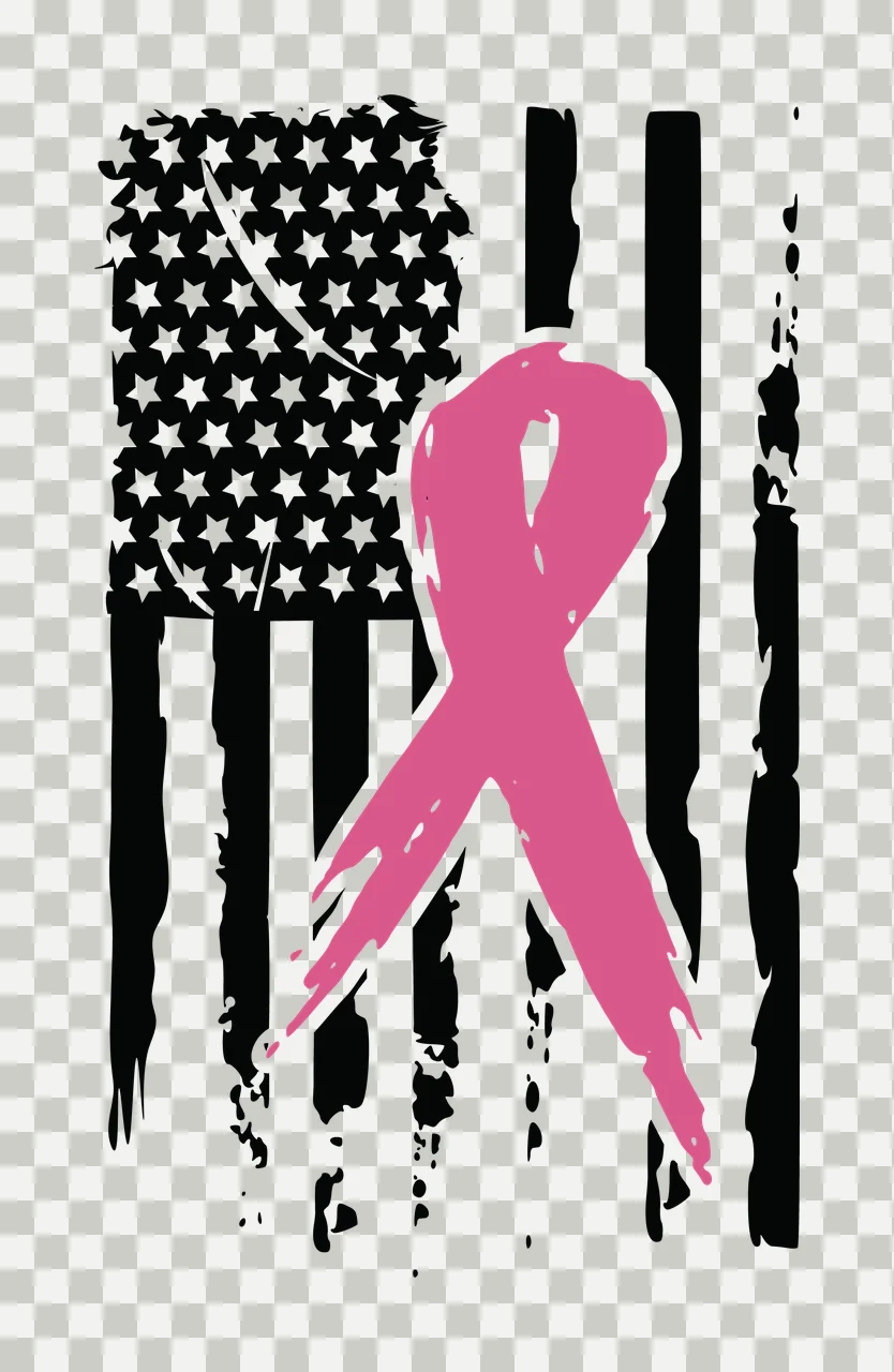Flag Distressed American With Ribbon overlaying stars stripes transparency and detail preview thumbnail