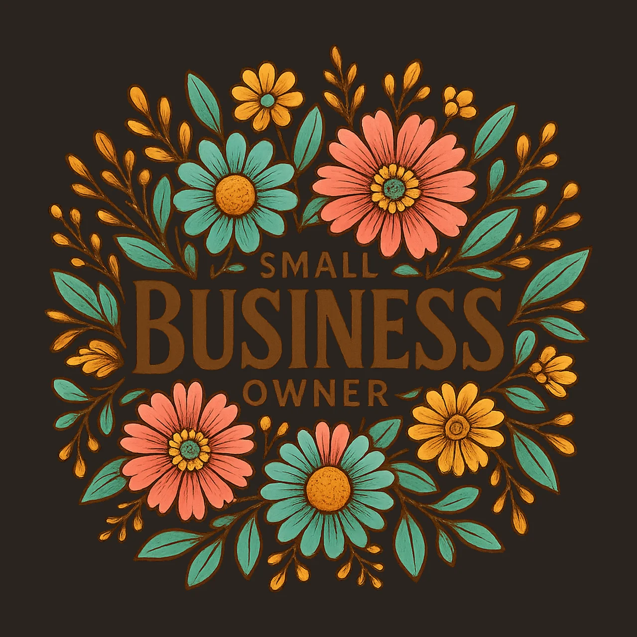 Floral Small Business Owner Small Business Craft Business contrast preview thumbnail