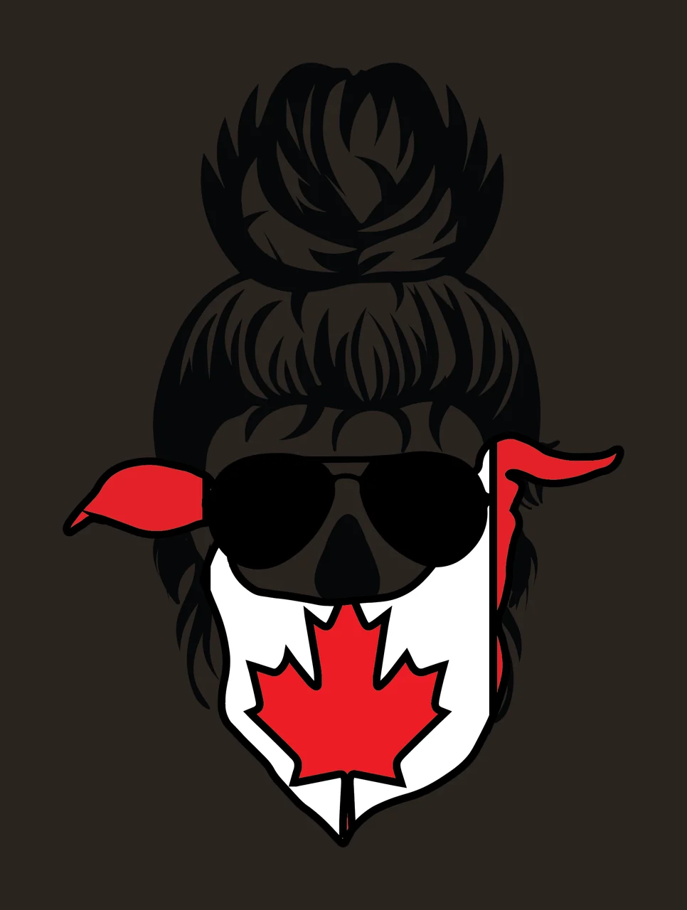 Skull With Sunglasses And Bandana wearing accessories leaf contrast preview thumbnail