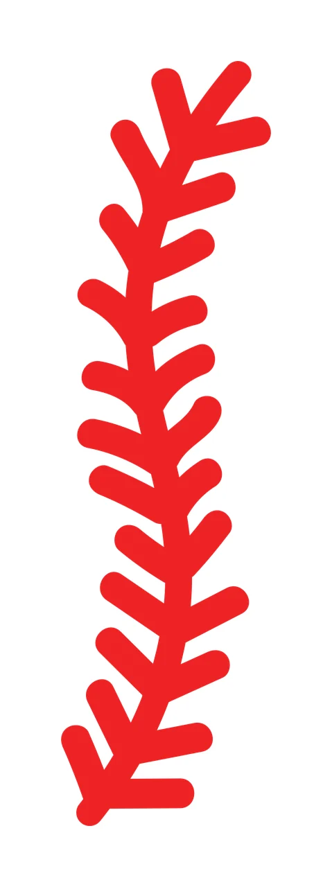 Curved Vertical Plant Stem With Alternating Paired Leaves silhouette