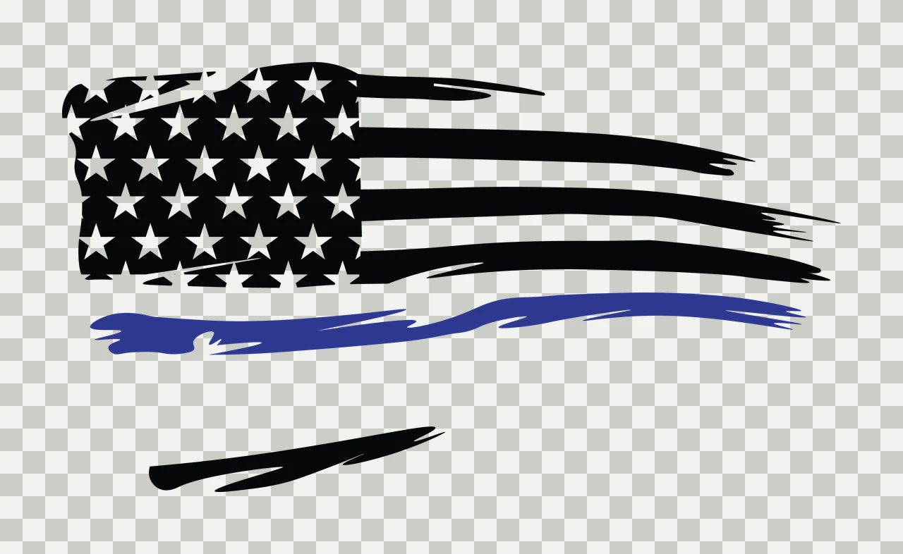 Flag Distressed American Graphic With Horizontal Brush Stroke Waving transparency and detail preview thumbnail