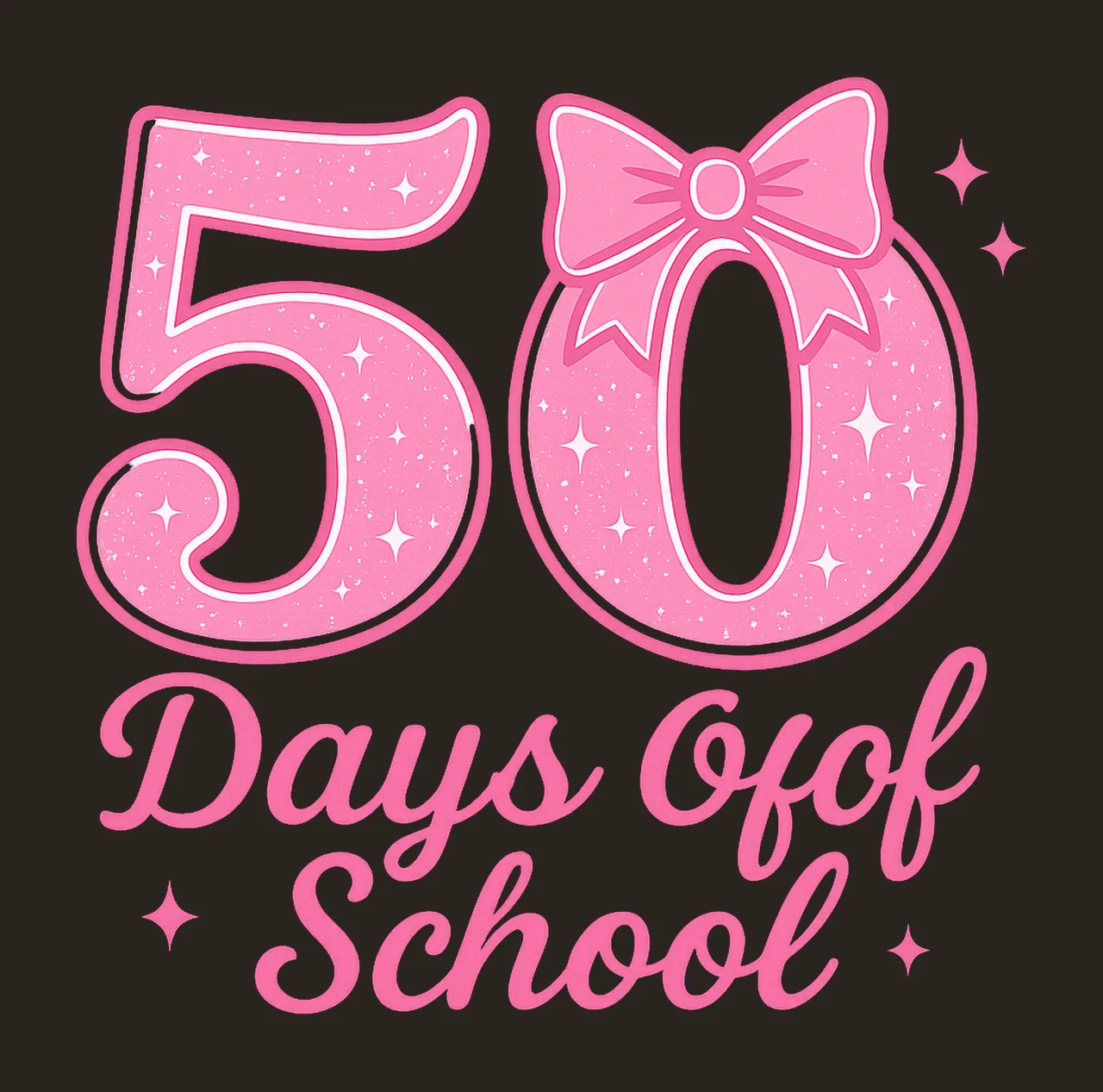 Happy 50th Day of School Retro Teacher Shirt Design Cute contrast preview thumbnail