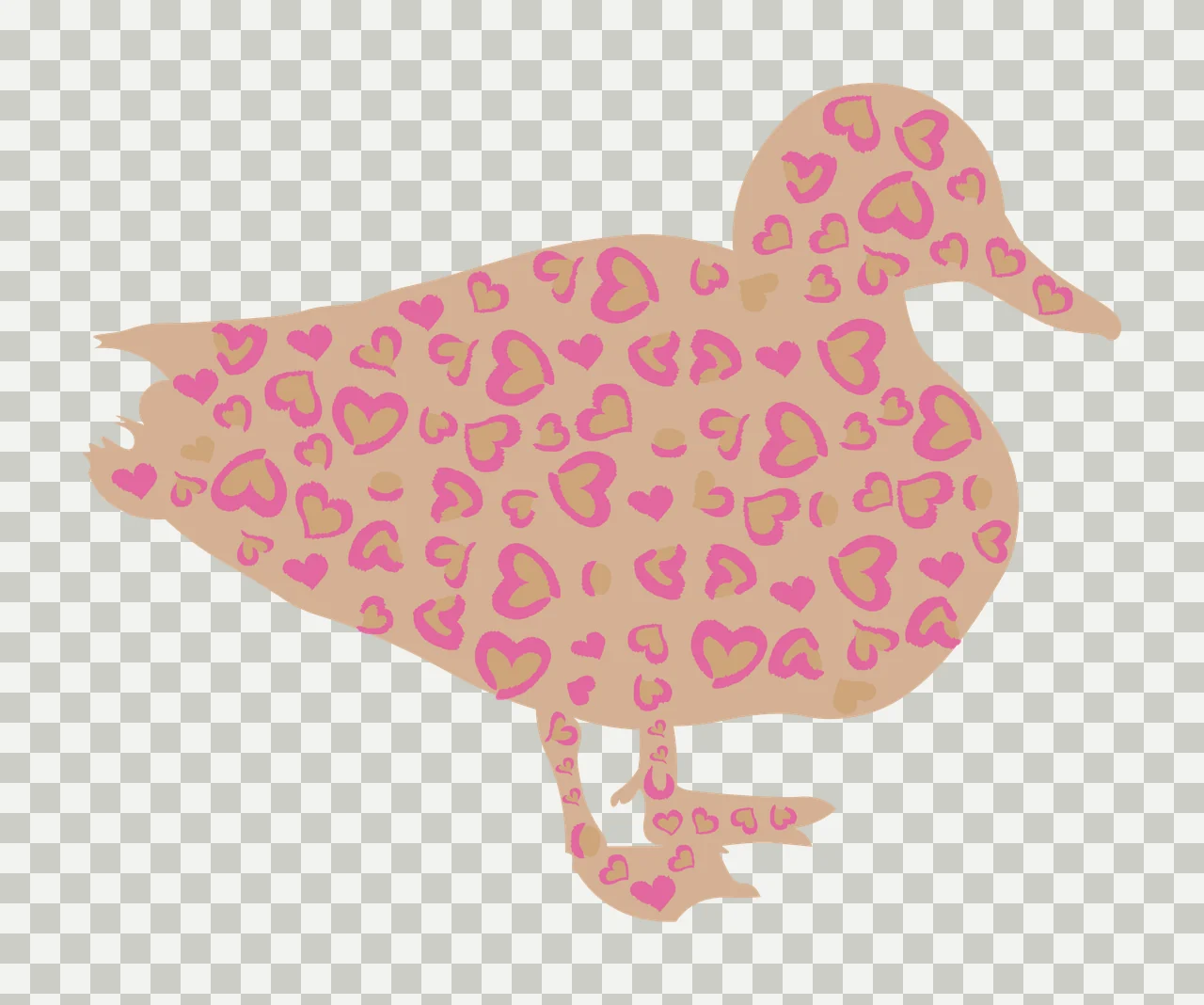 Duck Silhouette Profile Facing Right standing black bird animal transparency and detail preview thumbnail