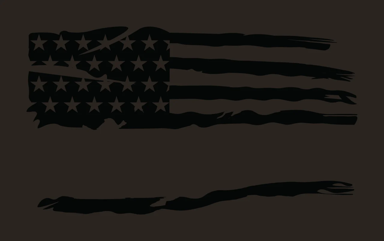 Can Glass Wrap Flag Distressed With Stars contrast preview thumbnail
