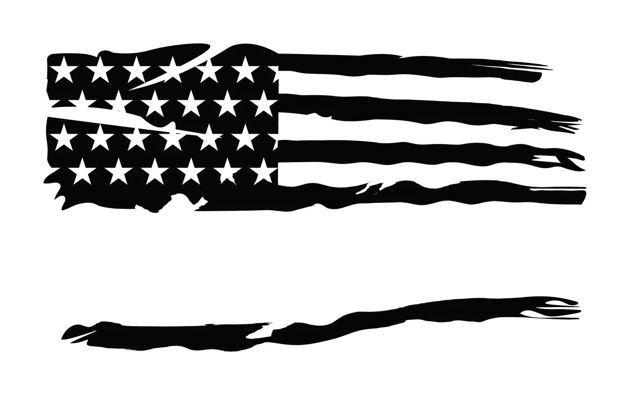 Can Glass Wrap Flag Distressed With Stars