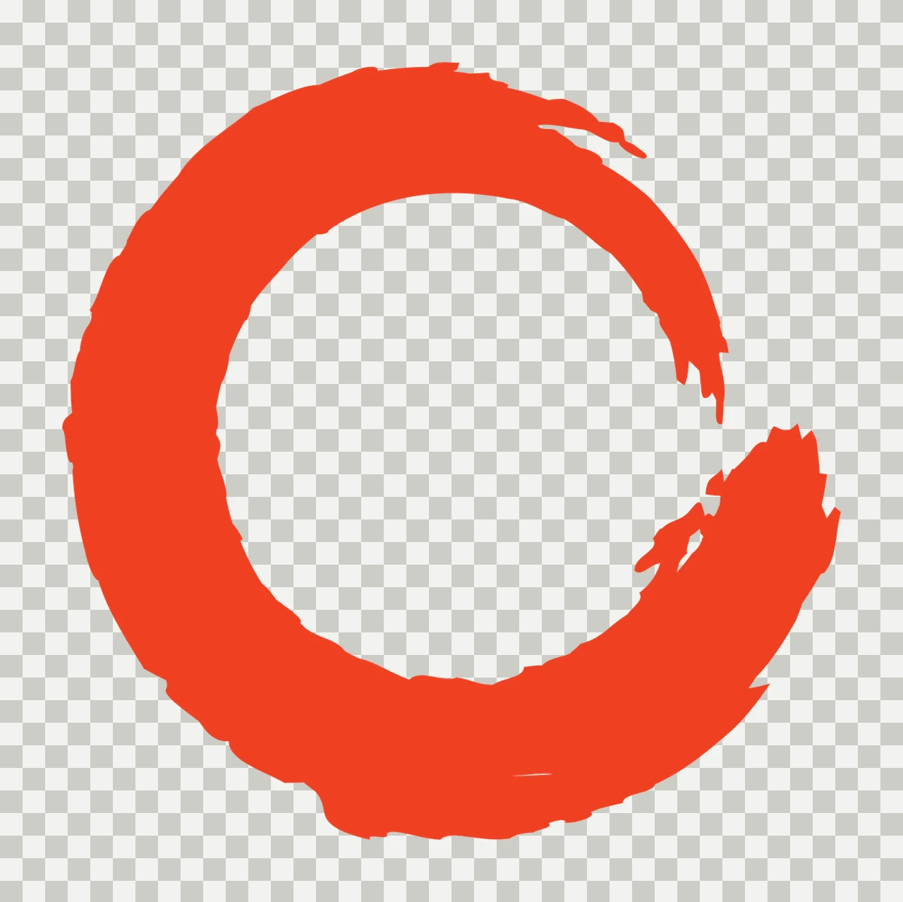 Brush Rough Stroke Circle Shape curving strokes edges abstract transparency and detail preview thumbnail