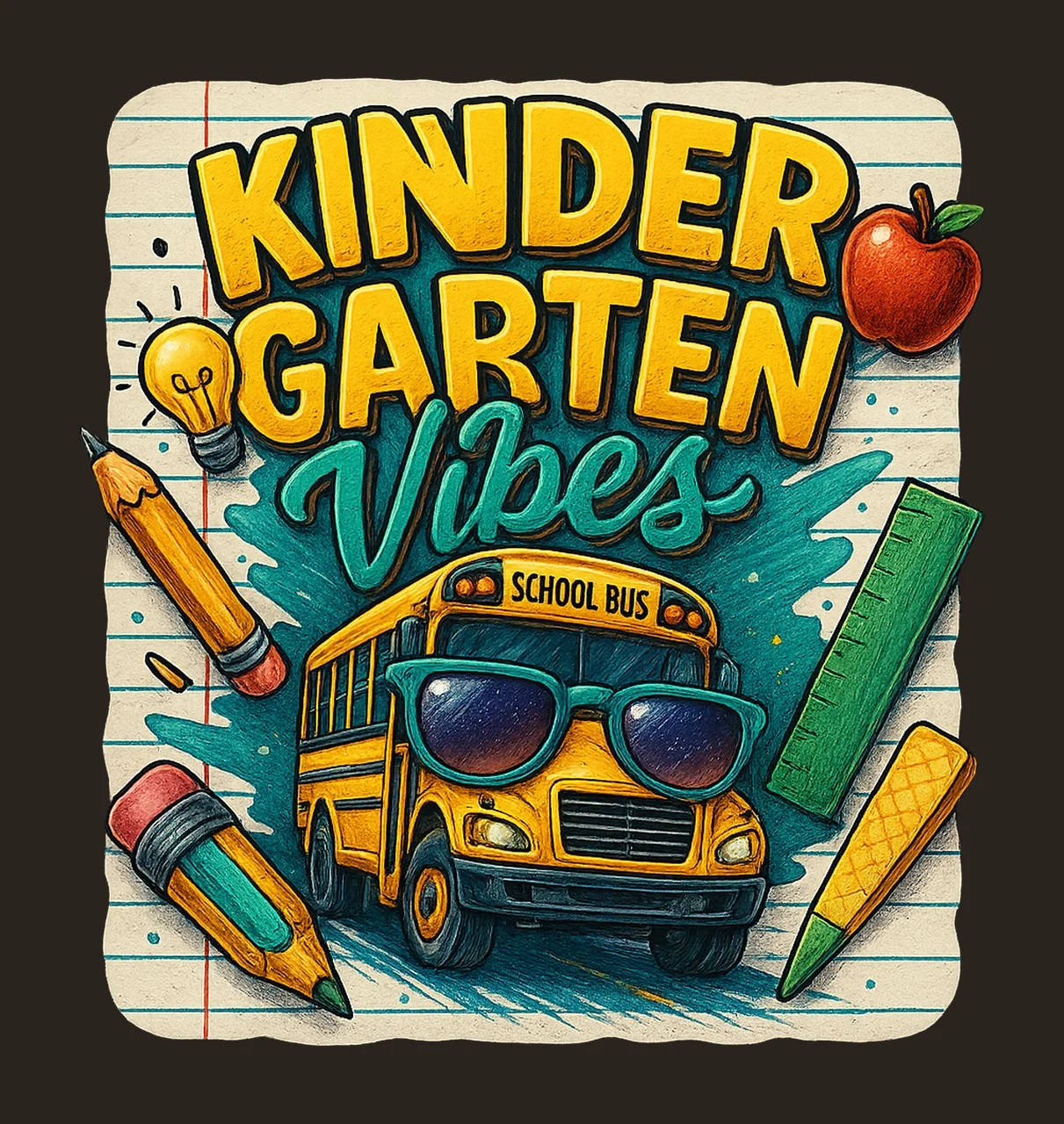 Kindergarten Rex Back To School Designs Kids Shirt Artwork contrast preview thumbnail