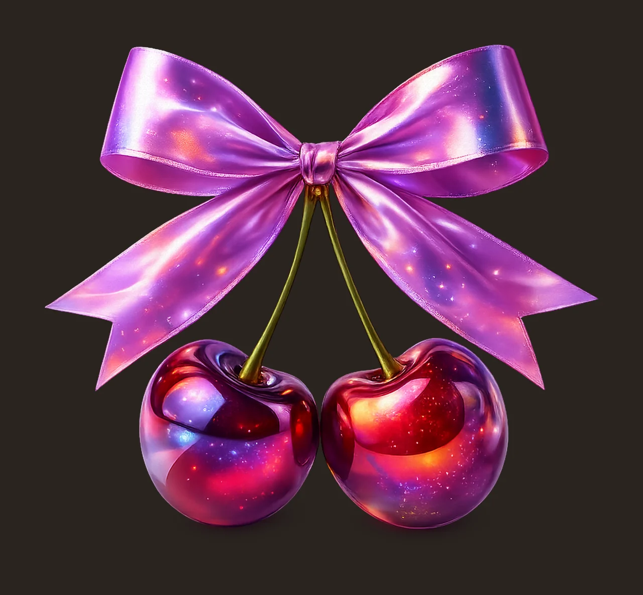 Cherry sublimation designs Coquette bow Fruit Artwork Girly contrast preview thumbnail