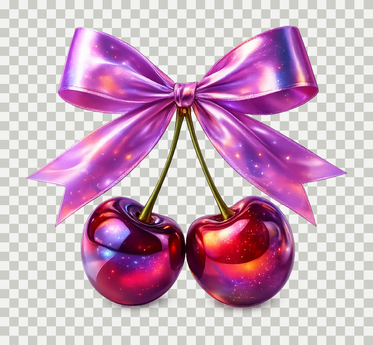 Cherry sublimation designs Coquette bow Fruit Artwork Girly transparency and detail preview thumbnail