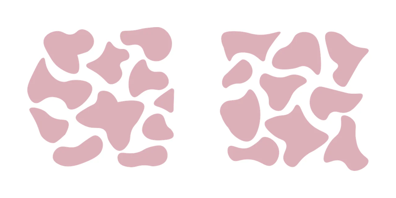 Can Glass Wrap Two Patterns Of Irregular Black spots pattern