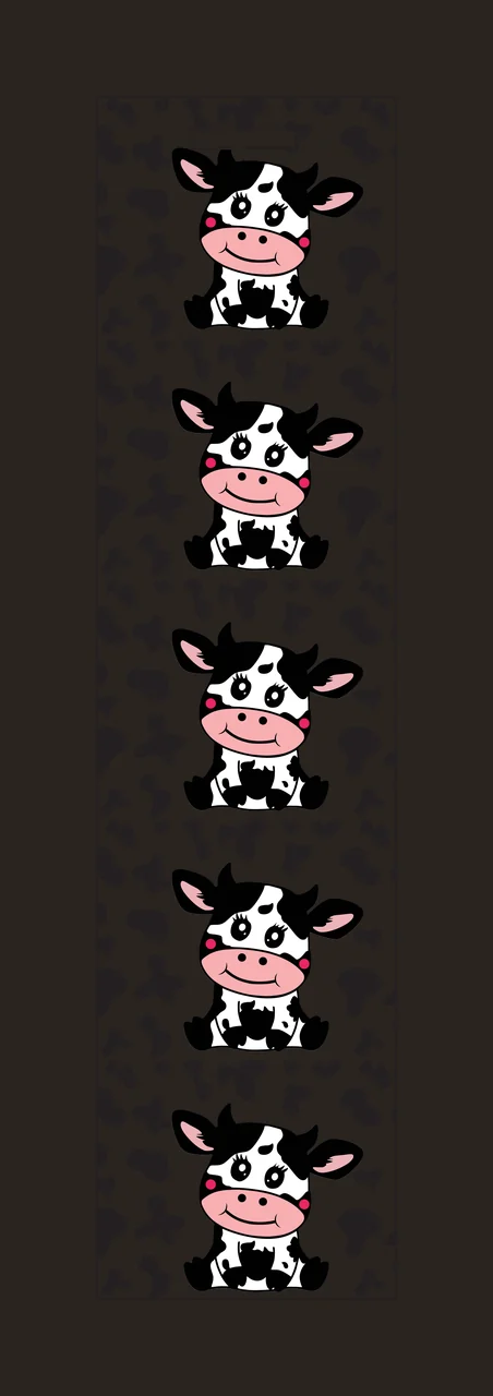 Cow Silhouette Pattern Vertical Layout Cows spots black white contrast preview thumbnail