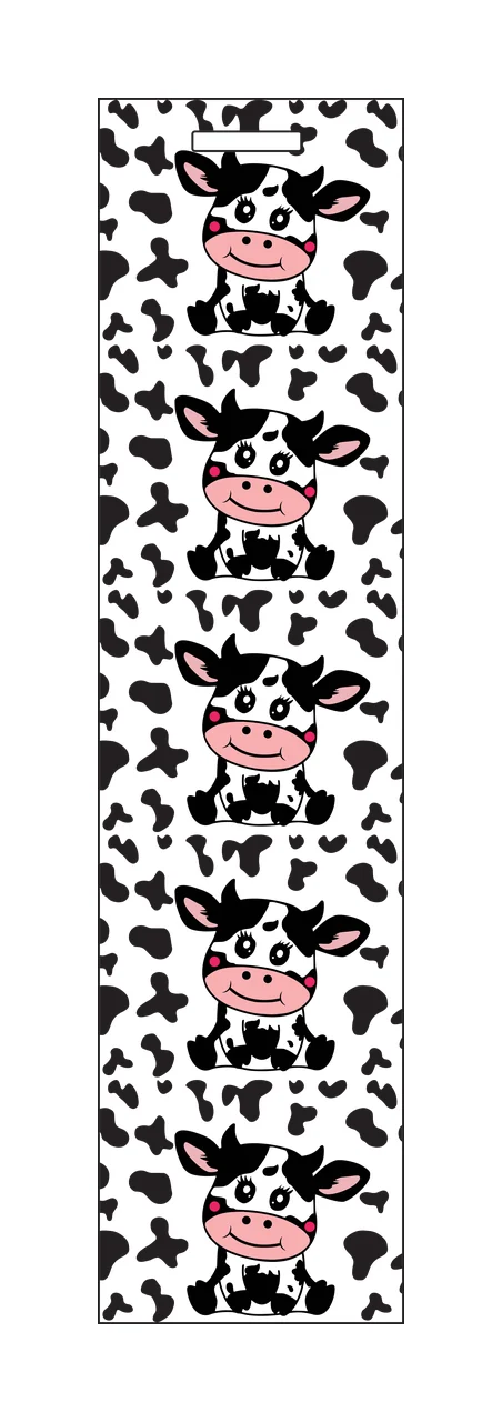 Cow Silhouette Pattern Vertical Layout Cows spots black white