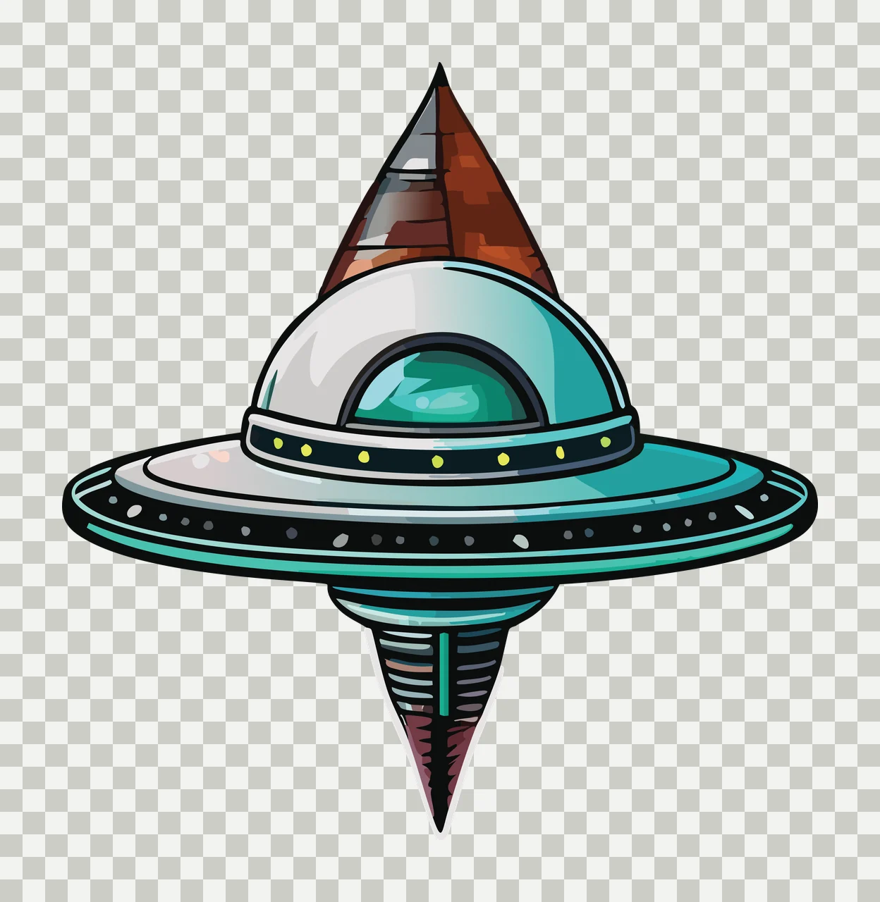 Pointed Witch Hat With Detailed Texture Centered brim point transparency and detail preview thumbnail
