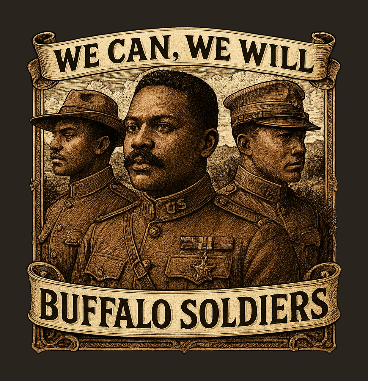 Honoring the Legacy of the Buffalo Soldiers Black History contrast preview thumbnail