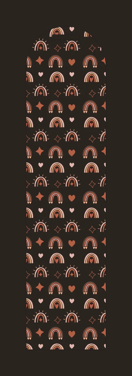 Minimalist Rainbow Pattern With Hearts repeating heart four pointed contrast preview thumbnail
