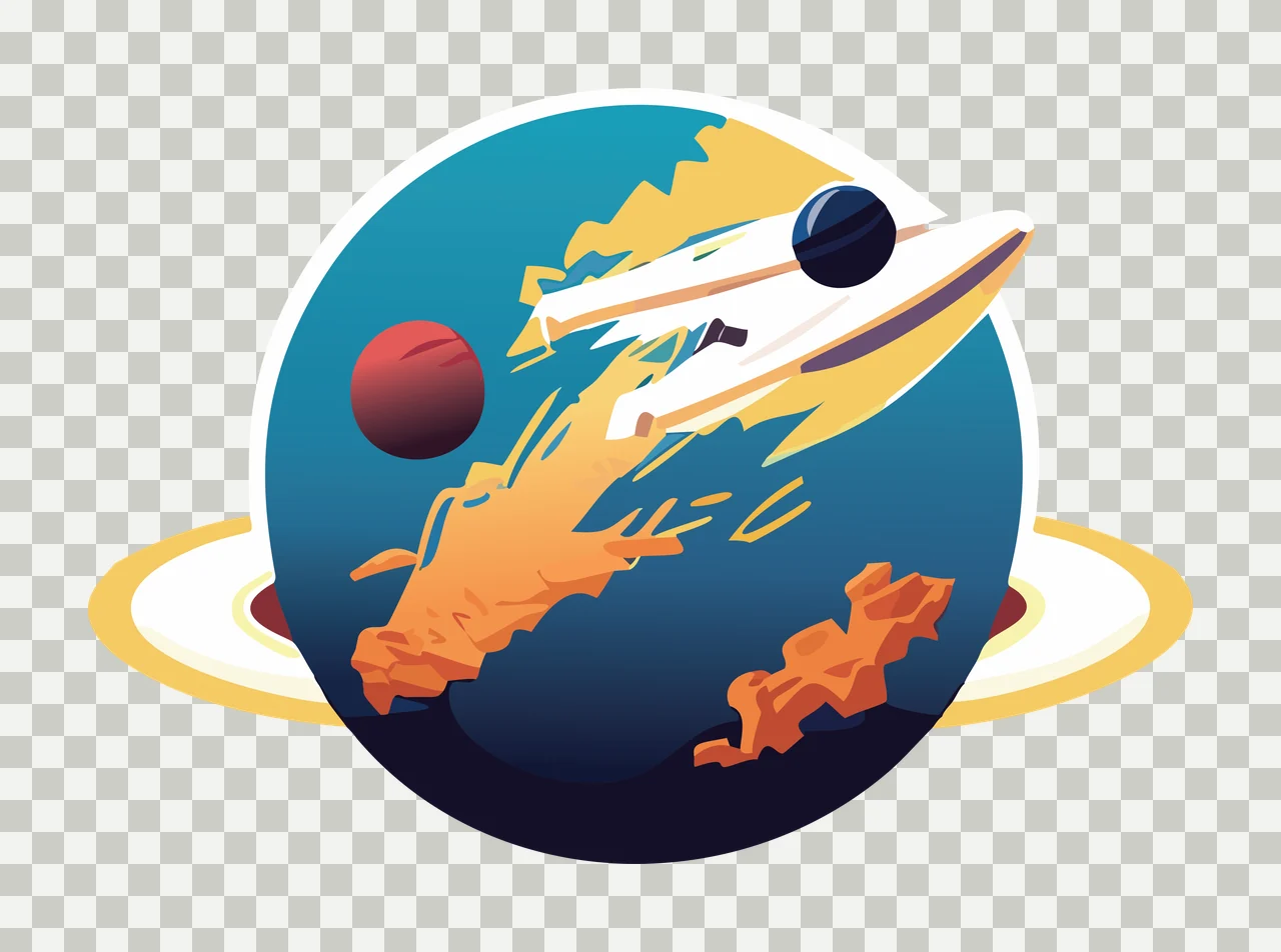Circular Icon Containing A Boat moving circle waves outline transparency and detail preview thumbnail