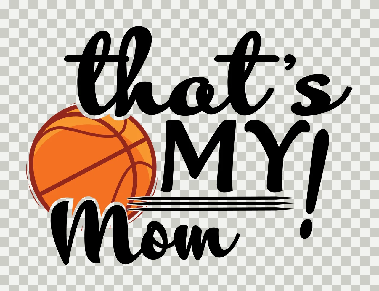 Basketball Text With display calligraphy black white background transparency and detail preview thumbnail