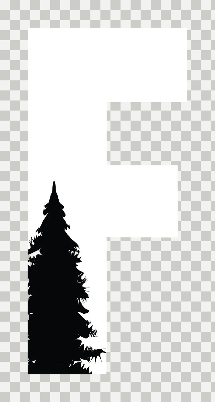 Can Glass Wrap Single Pine Tree Silhouette transparency and detail preview thumbnail