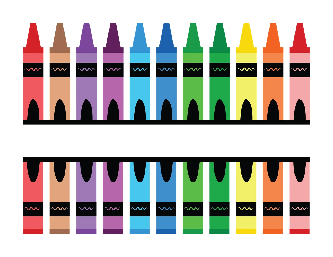 Repeating Columnar Graphic Shape Set shapes column pointed top