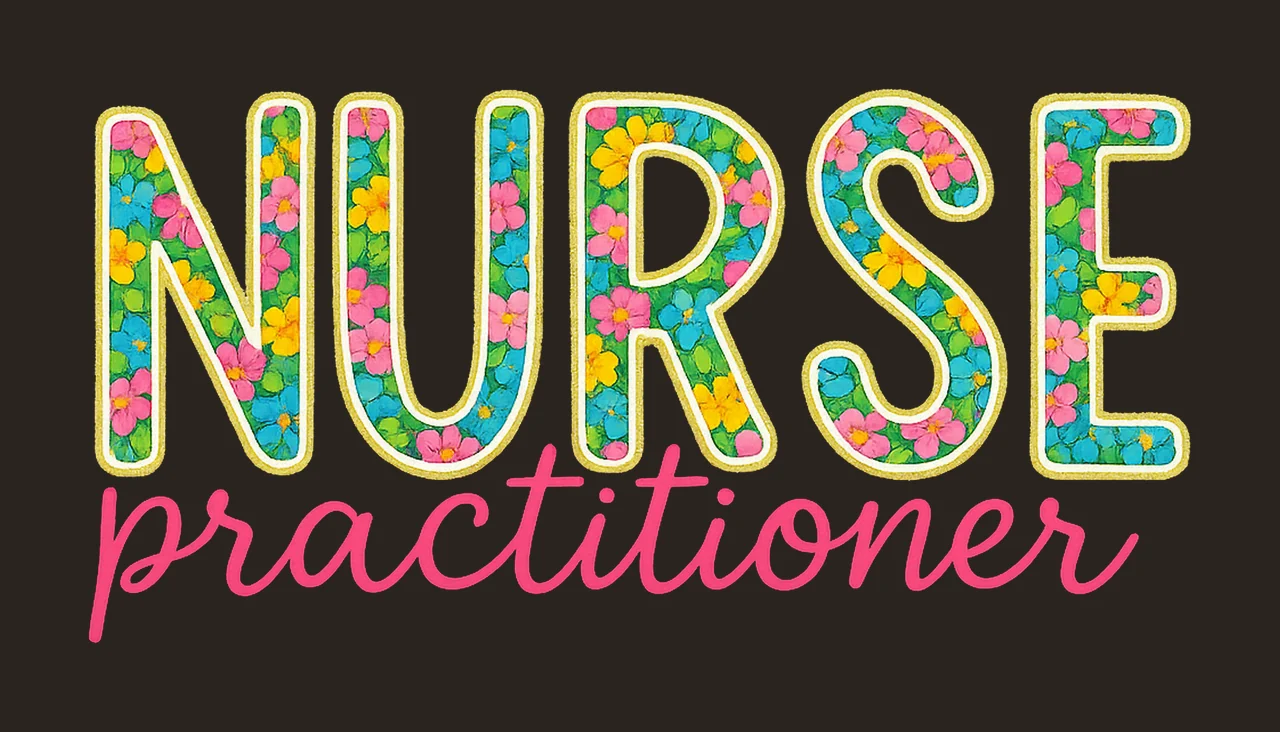Floral Nurse Practitioner Nurse Life Cute Nurse Design contrast preview thumbnail