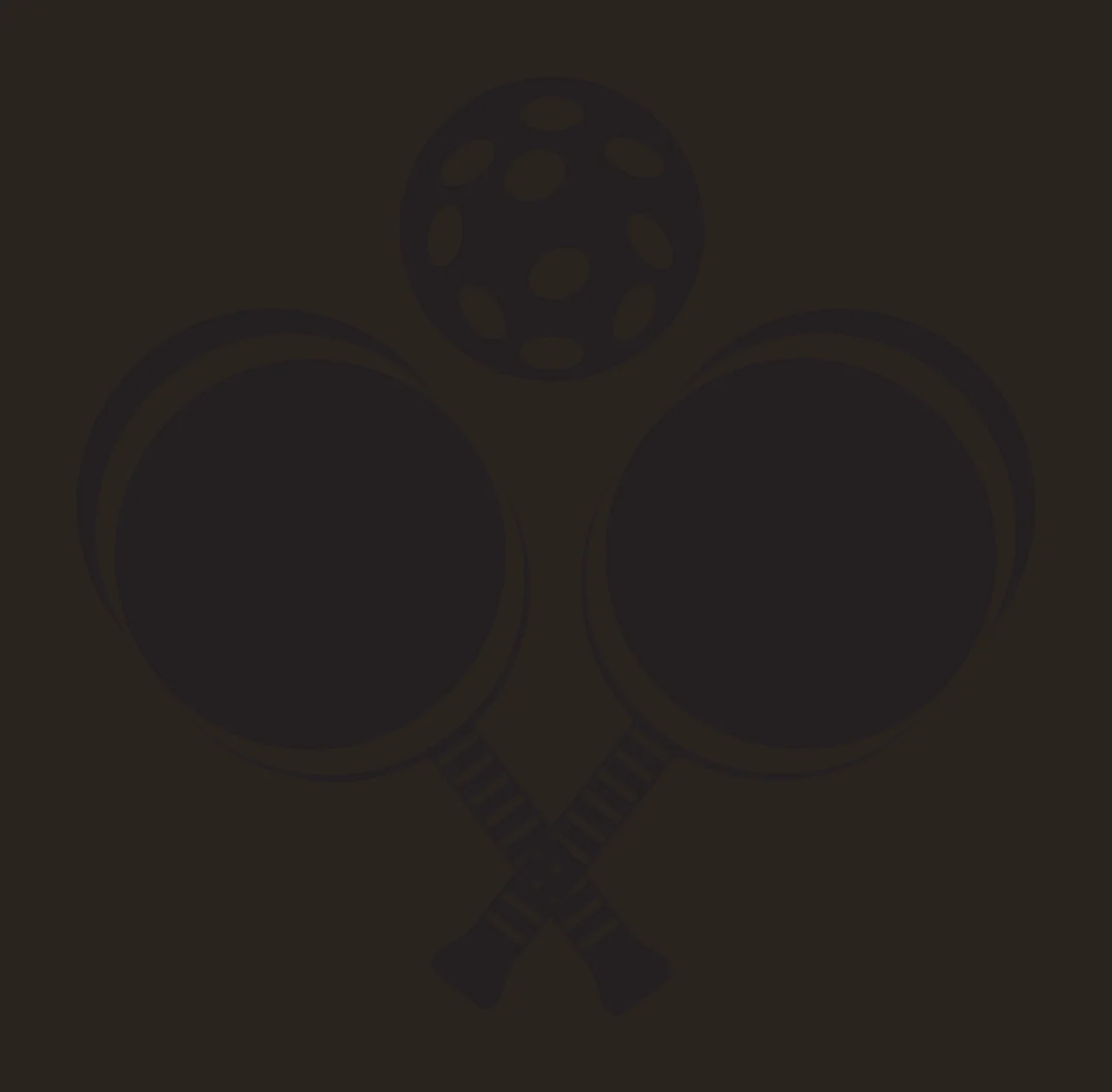 Crossed Paddles With Perforated Round Ball sport equipment contrast preview thumbnail