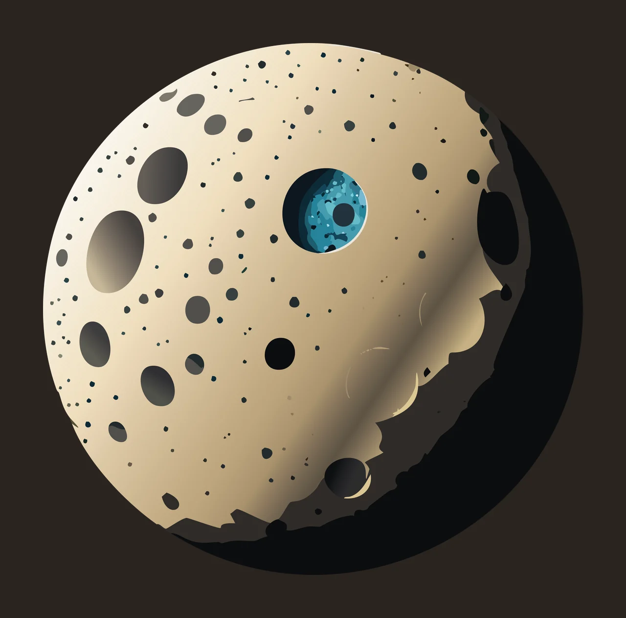 Abstract Geometric Circle Moon Graphic shapes overlapping square contrast preview thumbnail