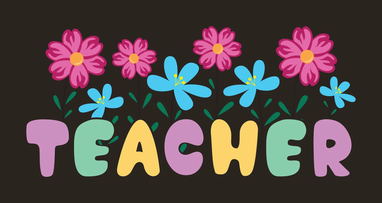 Can Glass Wrap Teacher Text With Flowers Silhouette stalks contrast preview thumbnail