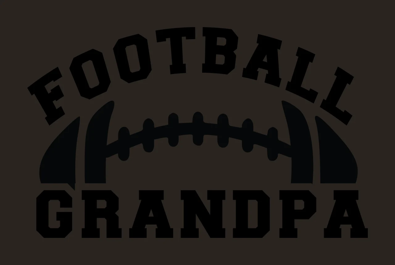 Football Grandpa Black Text With A Graphic Illustration white contrast preview thumbnail