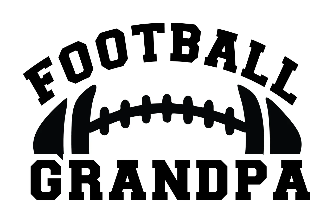 Football Grandpa Black Text With A Graphic Illustration white