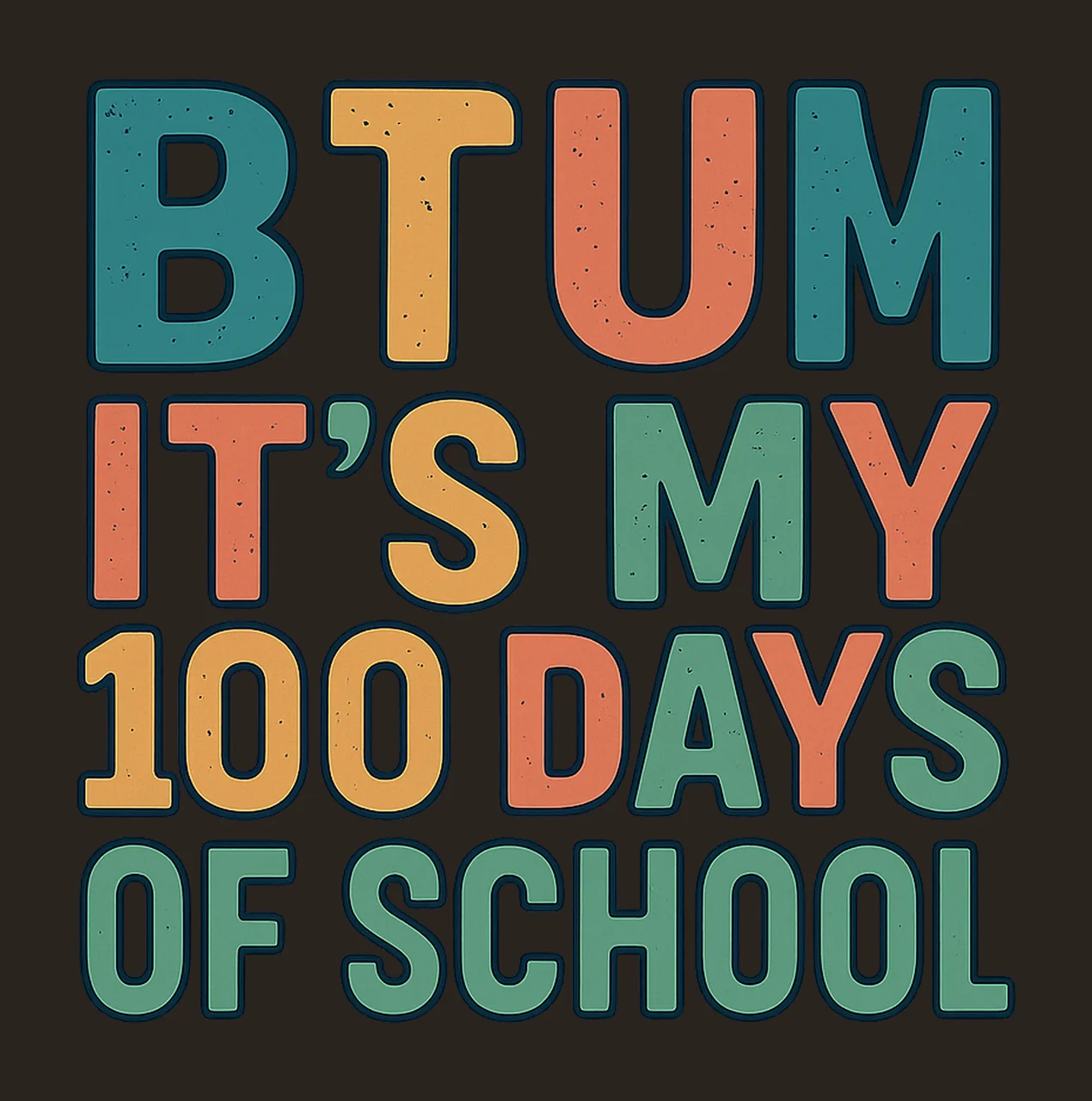 Bruh Its My 100 Days Of School Pencil Coquette Design contrast preview thumbnail