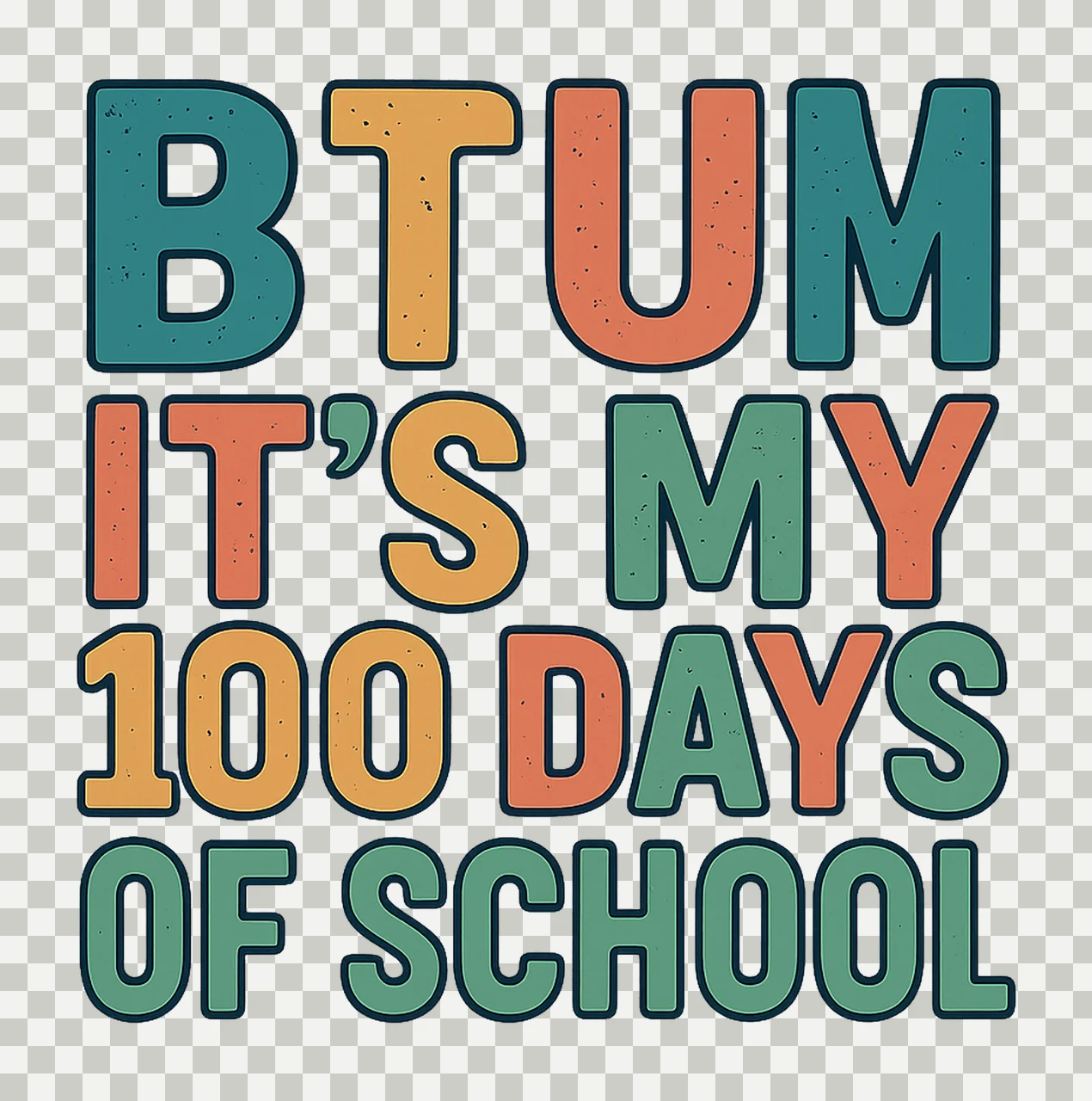Bruh Its My 100 Days Of School Pencil Coquette Design transparency and detail preview thumbnail