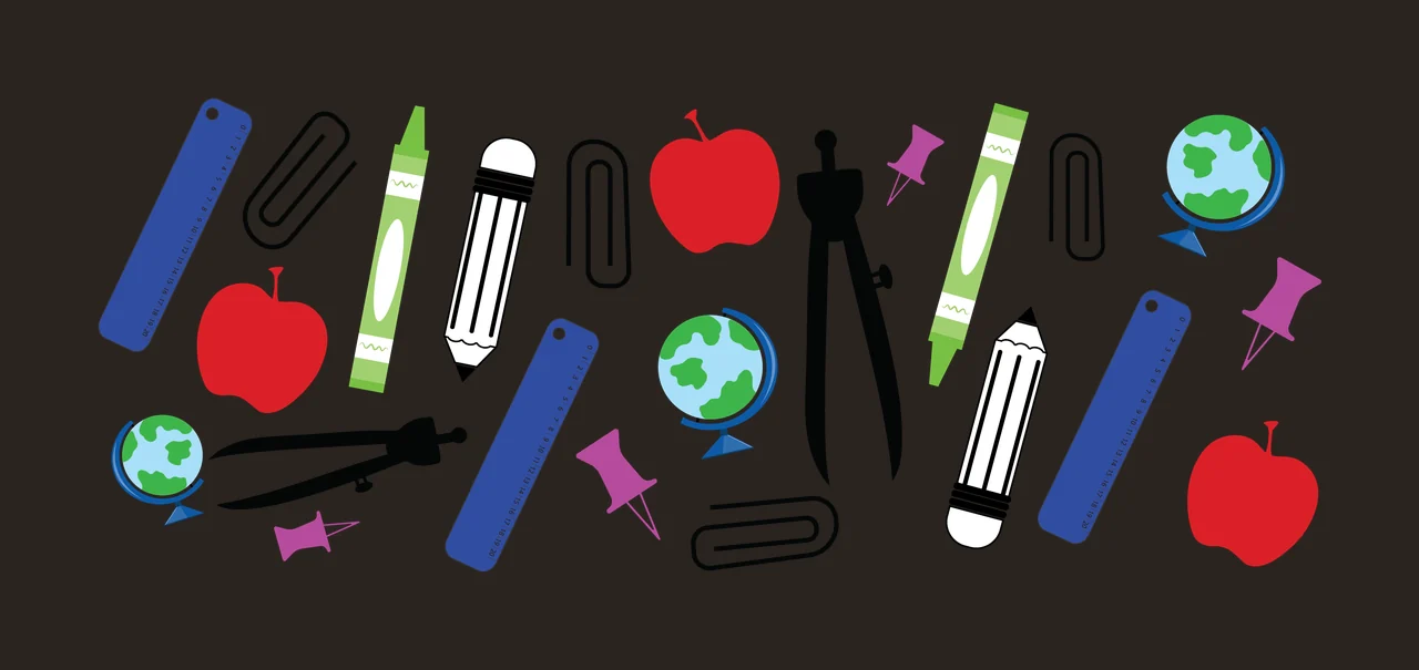 Can Glass Wrap School Supplies Icons Collection Black arranged contrast preview thumbnail