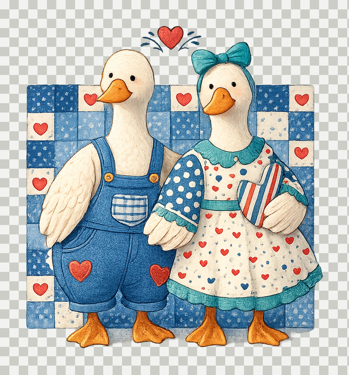 Thrifted geese vintage grandma retro animal Artwork cute transparency and detail preview thumbnail