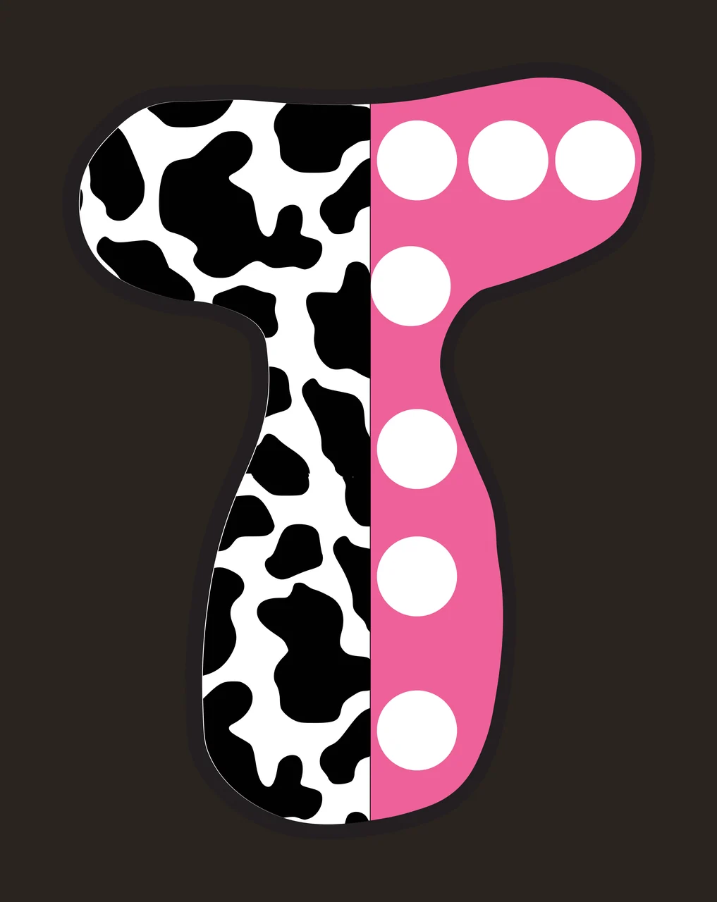 Half Cow Bright Font Dalmatian Race Doodle Leopard Character 13 racing contrast preview thumbnail